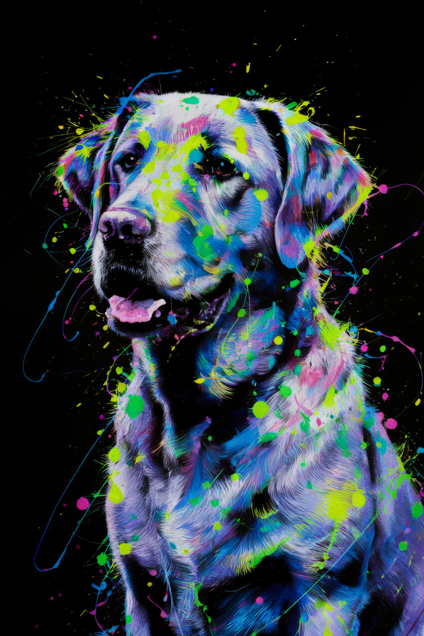 Digitale Kunst Poster Hund farbig bunt