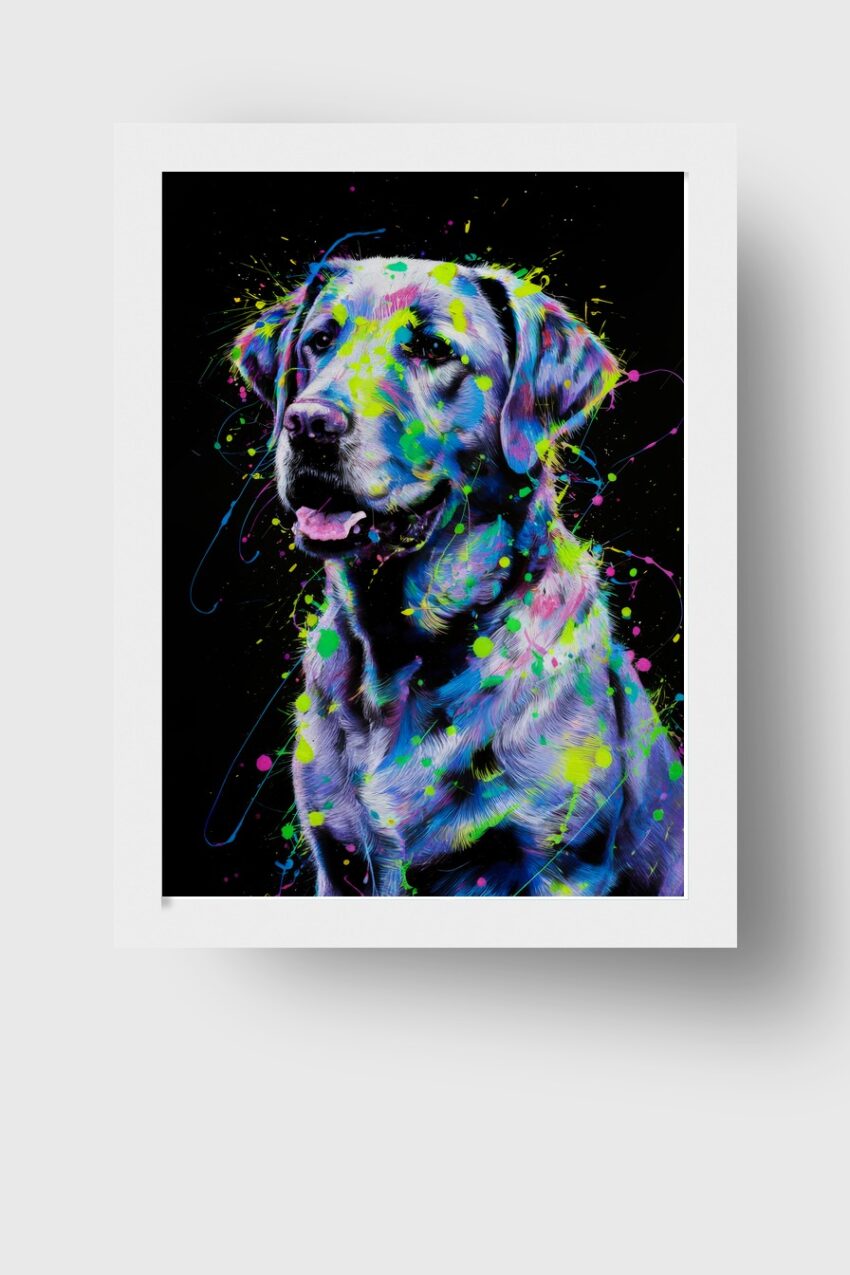 Digitale Kunst Poster Hund farbig bunt