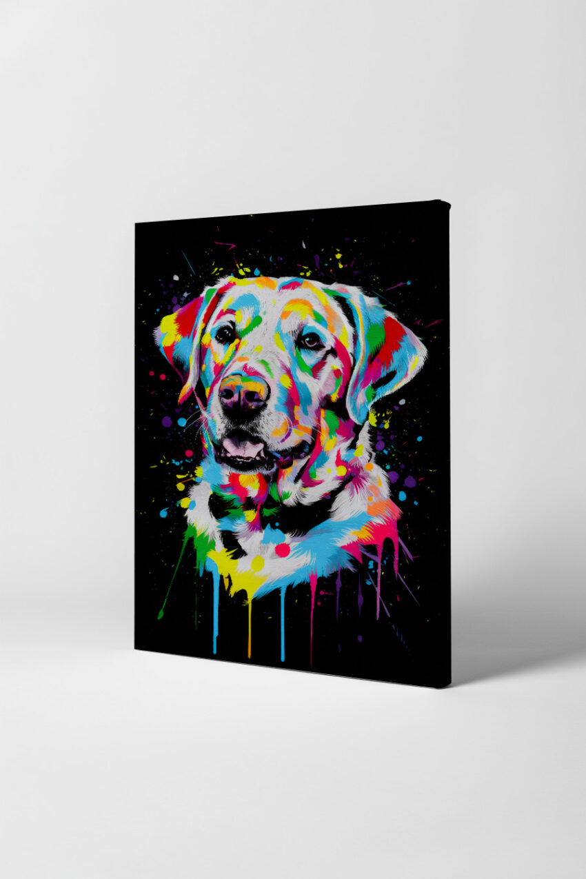 Digitale Kunst Poster Labrador bunt farbintensiv