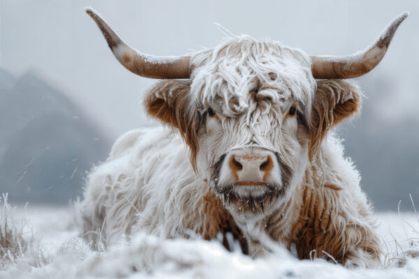 Highland Rind frontal Gerahmt