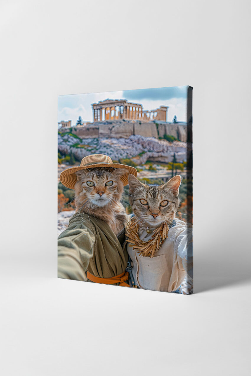 Fotografie Poster Katzen Akropolis Porträt Urlaub