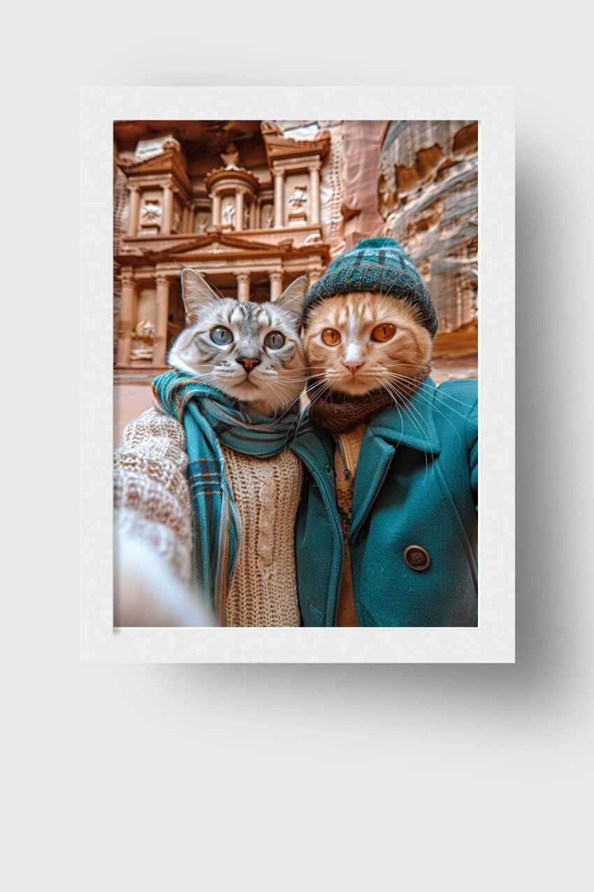 Fotografie Poster Katzen Petra Kleidung selfie