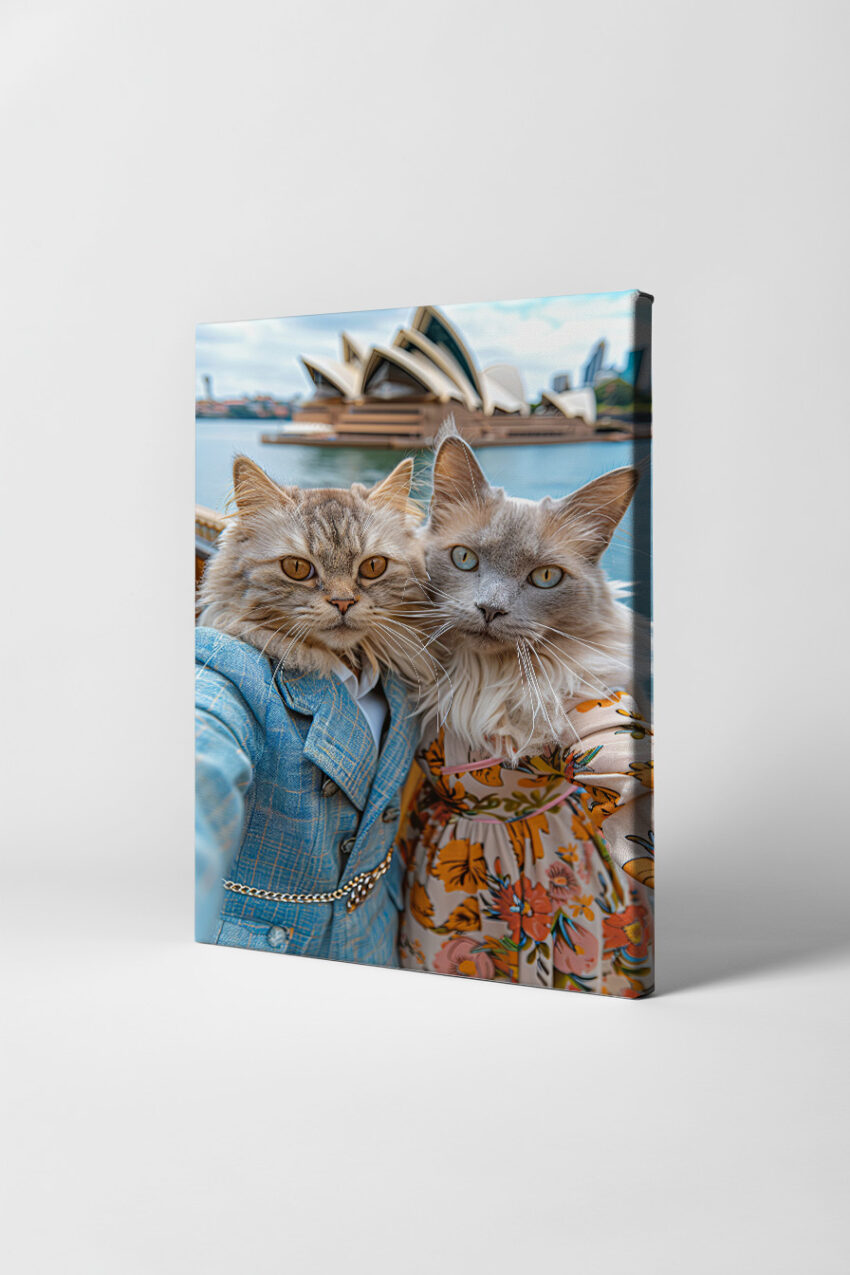Fotografie Poster Katzen Sydney Doppelportrait Kleidung