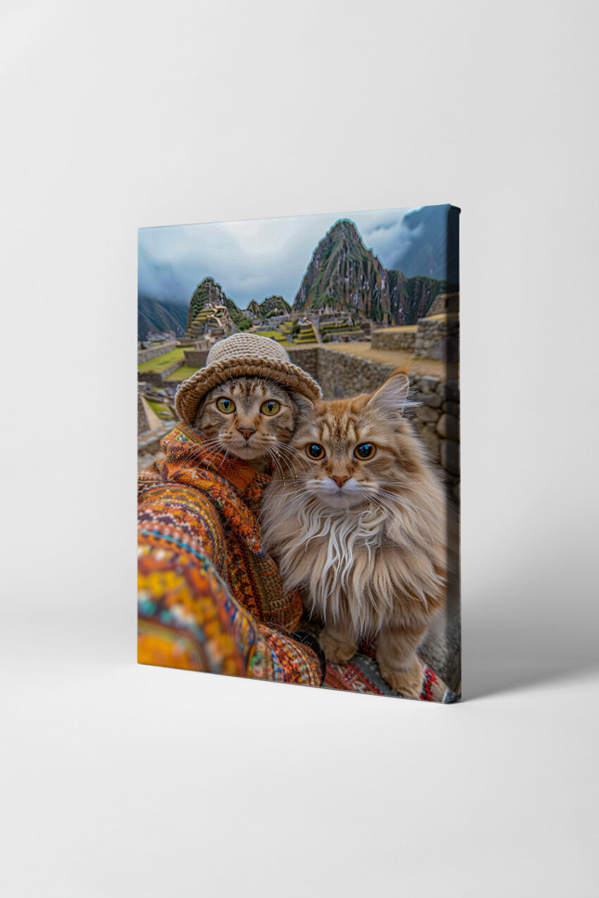Fotografie Poster Katzen Machu Picchu Nahaufnahme