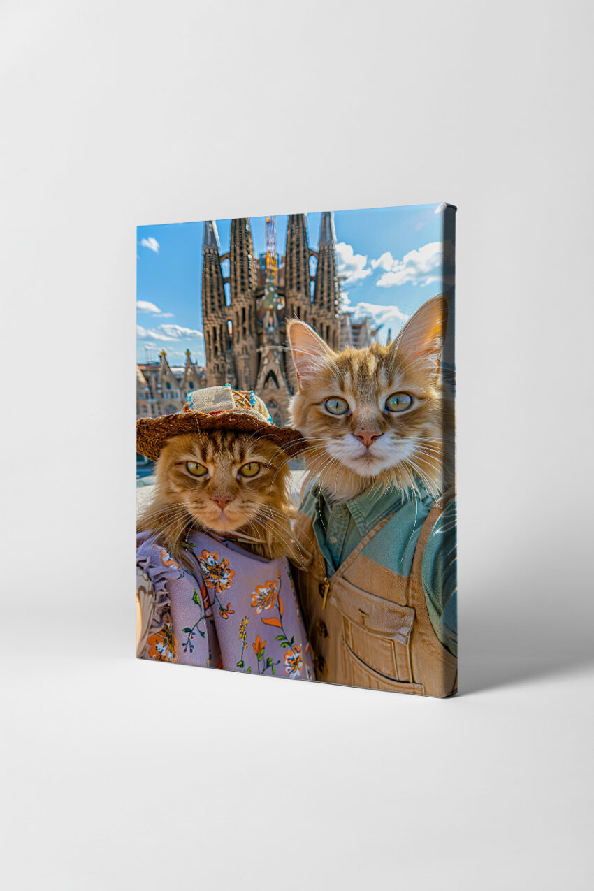Fotografie Poster Katzen Selfie Kleidung Barcelona
