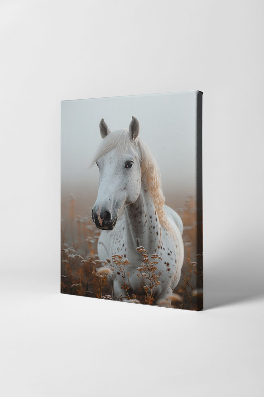 Fotografie Poster Pferd gescheckt herbstlich