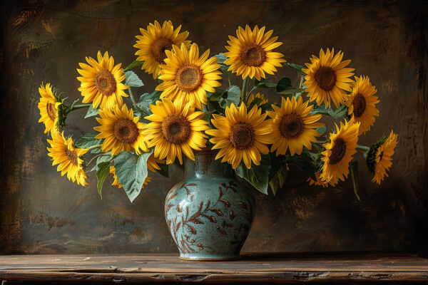 Vase Sonnenblumen Poster