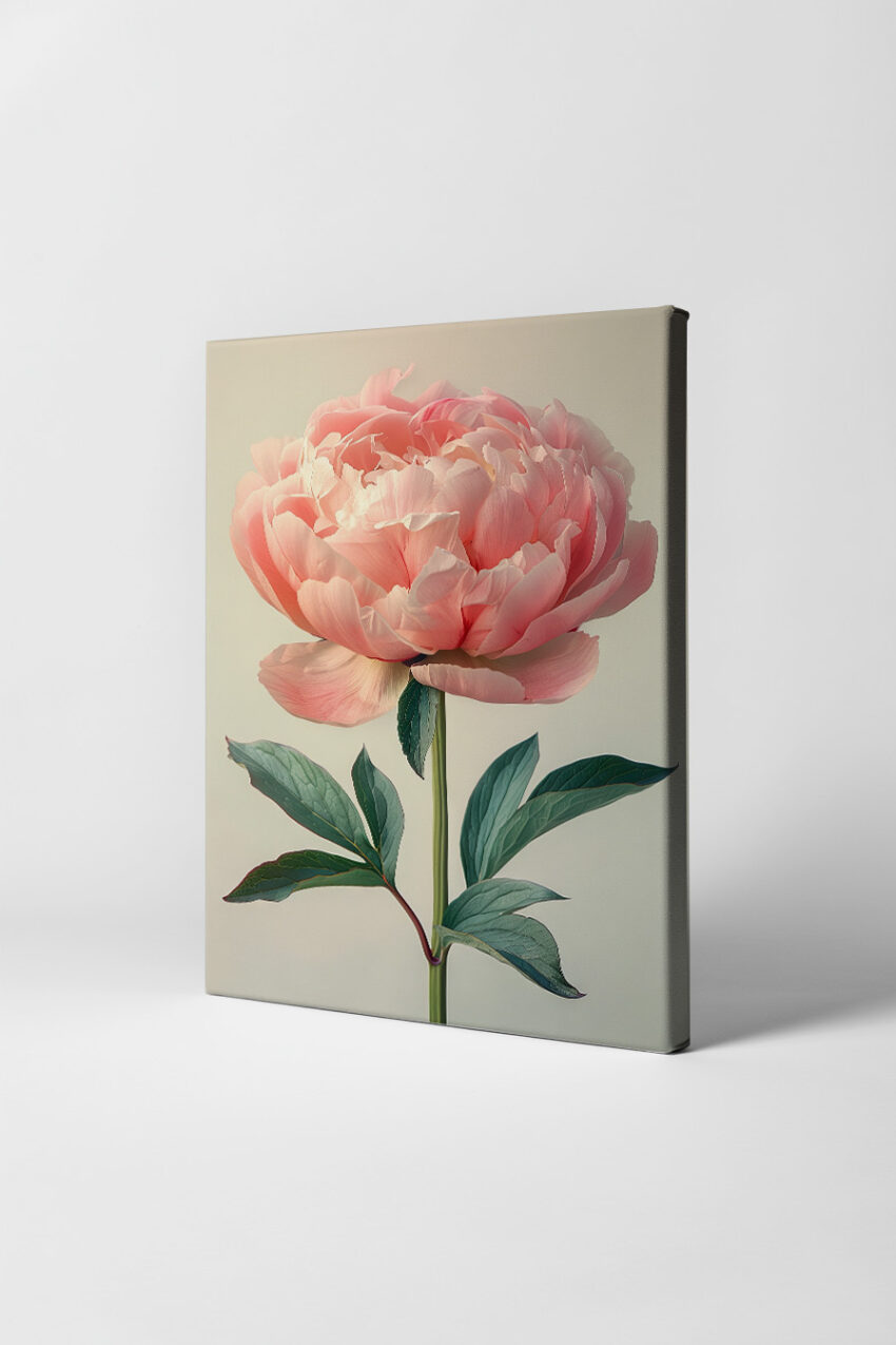 Fotografie Poster Pfingstrose rosa Nahaufnahme botanisch