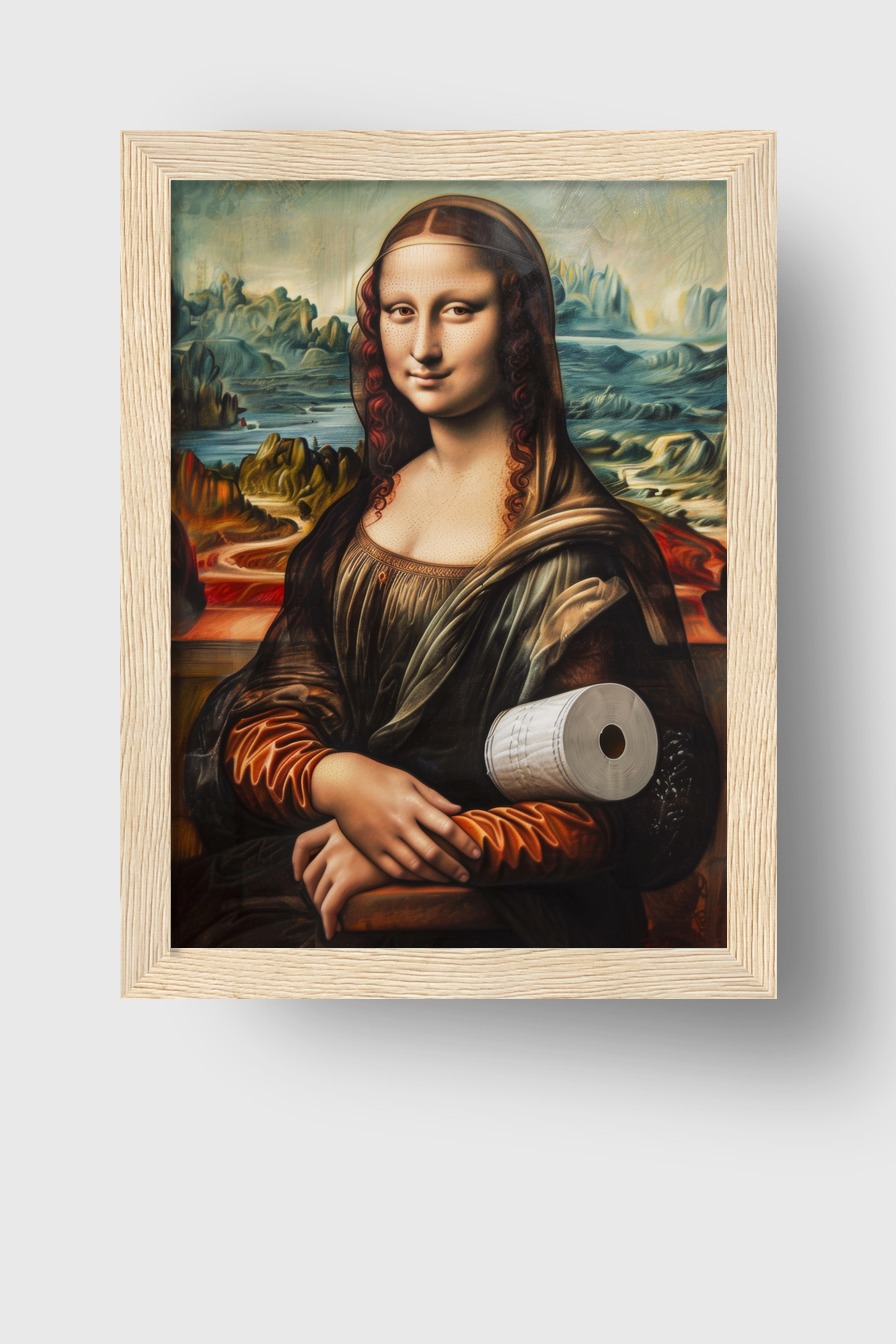 Retro Poster Mona Lisa Toilettenpapier klassisch