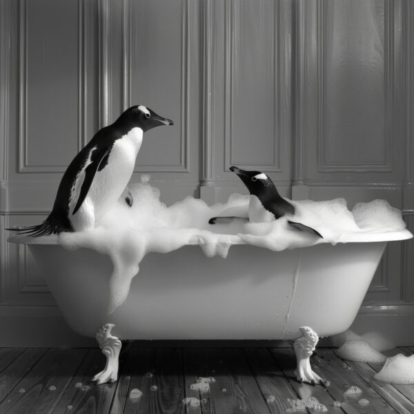 Pinguine Badewanne Poster