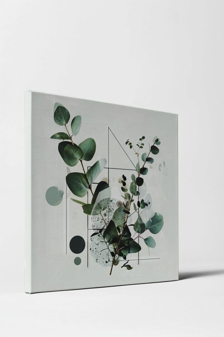 Grafik Poster Eukalyptuszweig grün minimalistisch