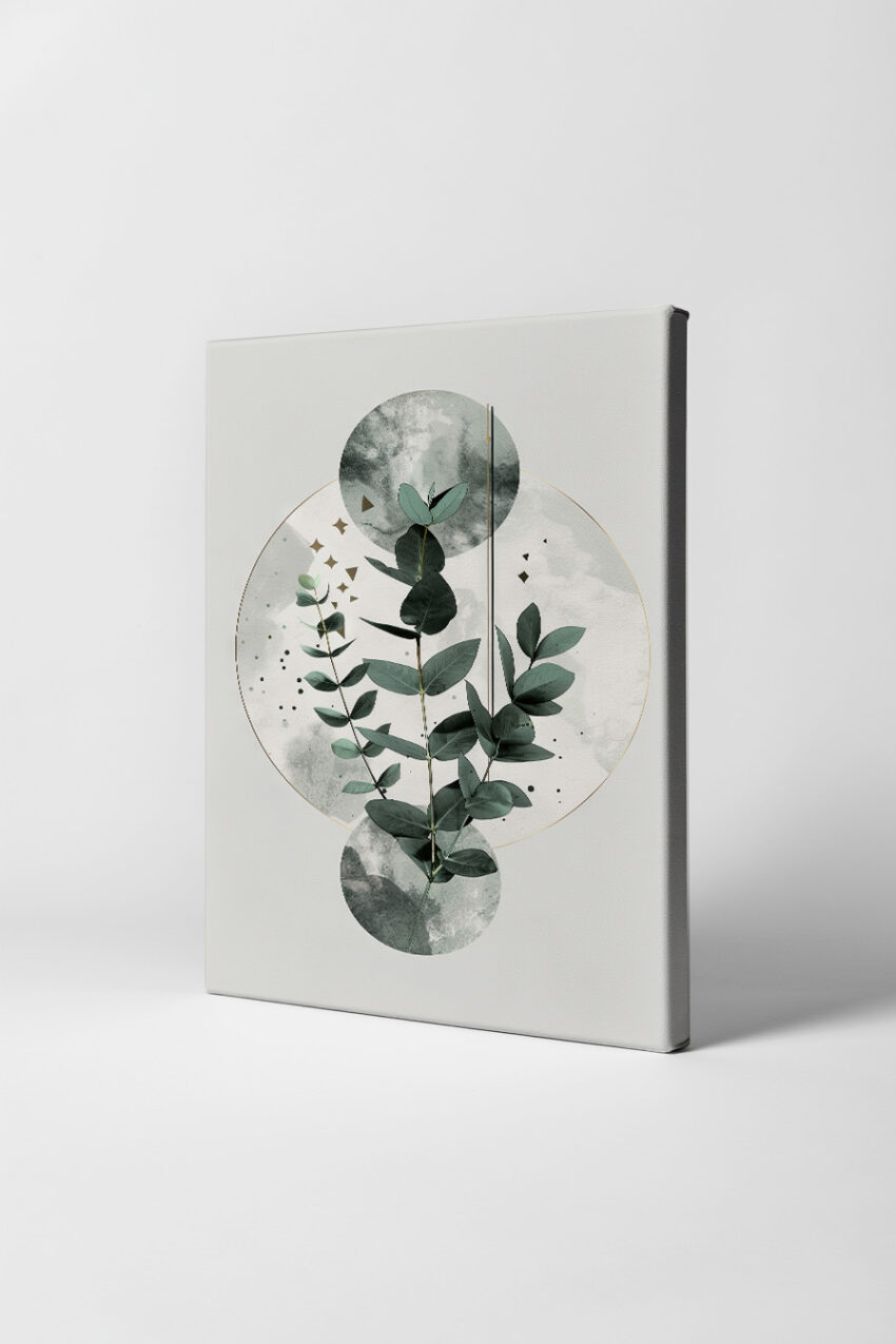 Grafik Poster Eukalyptuszweig grün minimalistisch