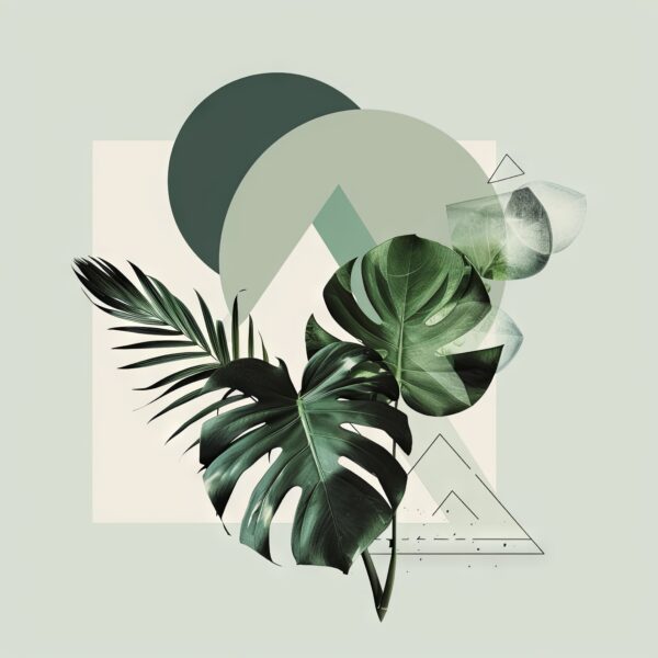 Monstera grün Leinwandbild