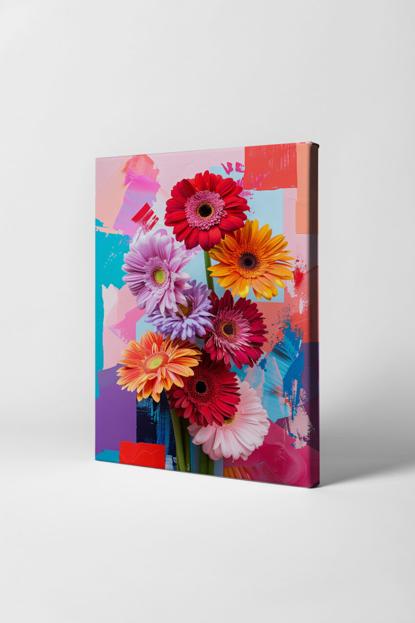 Fotografie Poster Gerbera bunt farbig florales Motiv