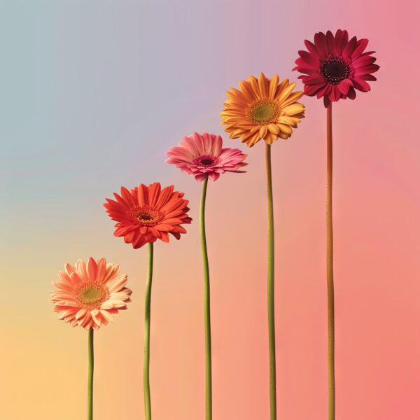 Gerbera bunt Poster