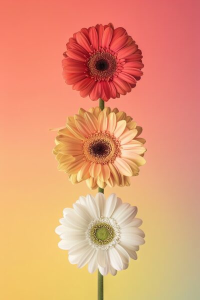 Gerbera Trio Leinwandbild
