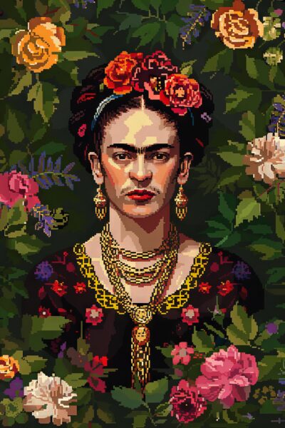 Frida Kahlo Blumenkranz Leinwandbild