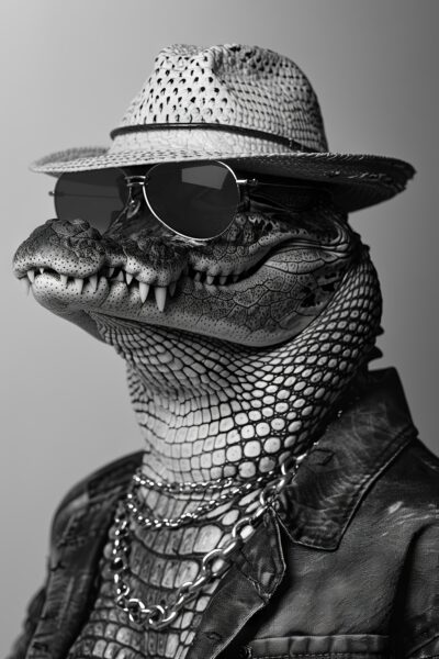 Alligator Sonnenbrille Poster
