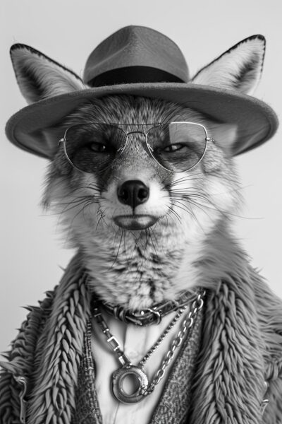 Fuchs mit Brille Poster