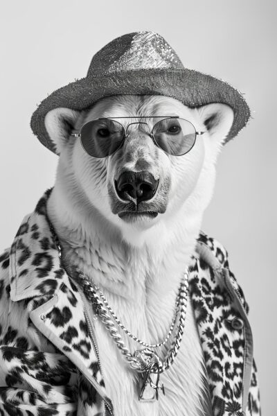 Eisbär mit Hut Poster