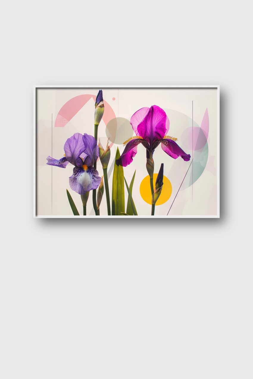 Fotografie Poster Irisblüten violett lila