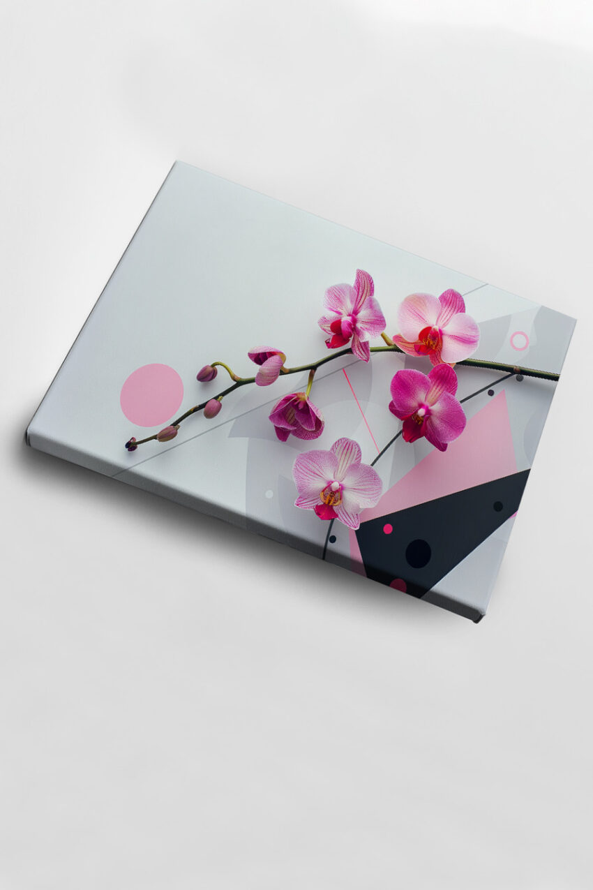 Grafik Poster Orchidee pink minimalistisch