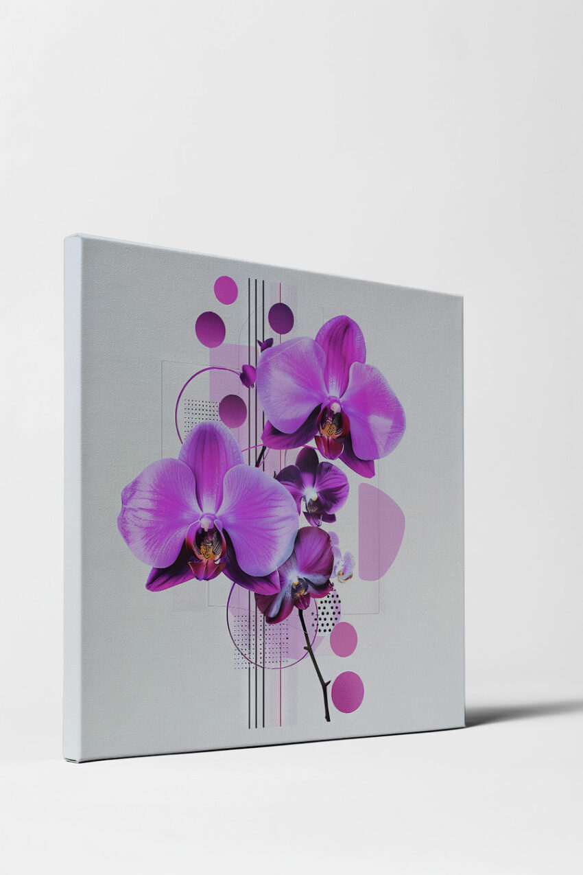 Grafik Poster Orchidee lila floral modern
