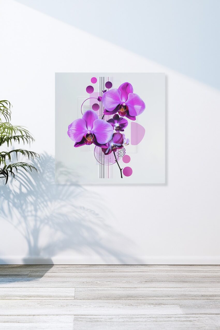 Grafik Poster Orchidee lila floral modern
