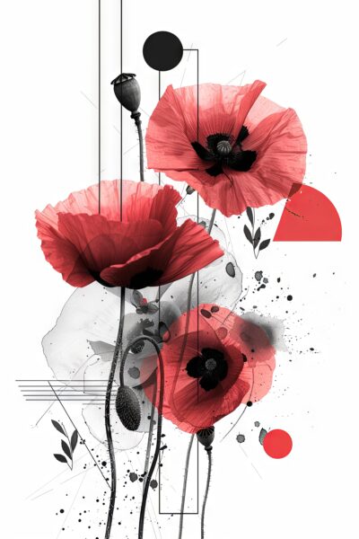 Mohnblumen rot Leinwandbild