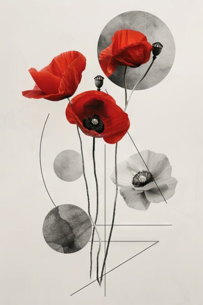 Mohnblumen Grafik Poster