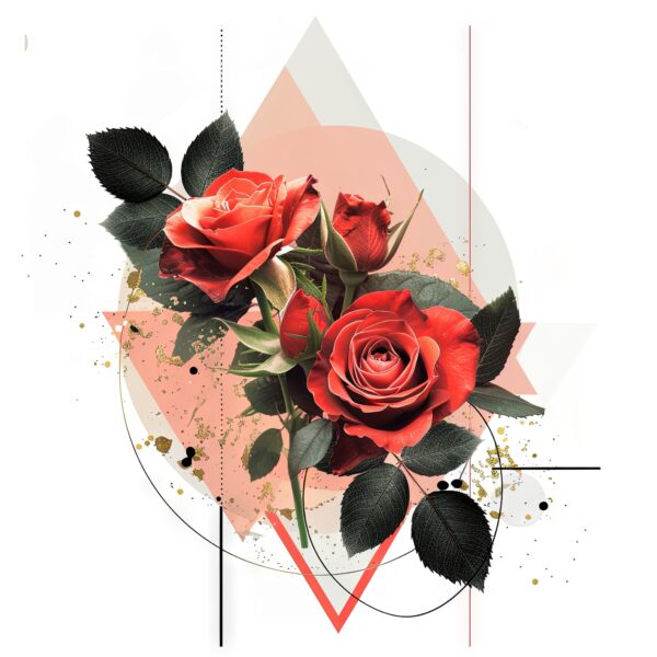 Rose Rot Grafik Poster