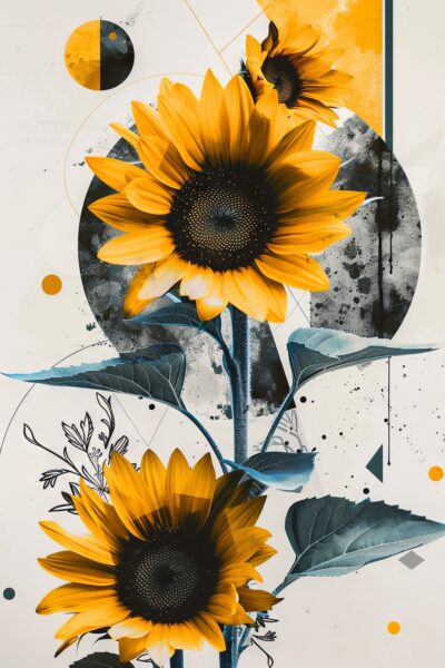 Sonnenblumen Grafik Poster