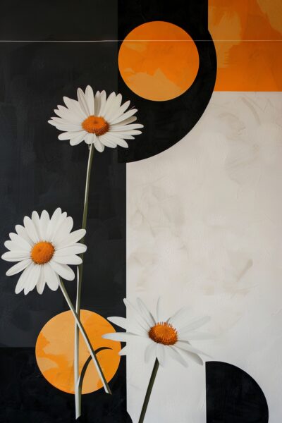 Gänseblümchen abstrakt Leinwandbild