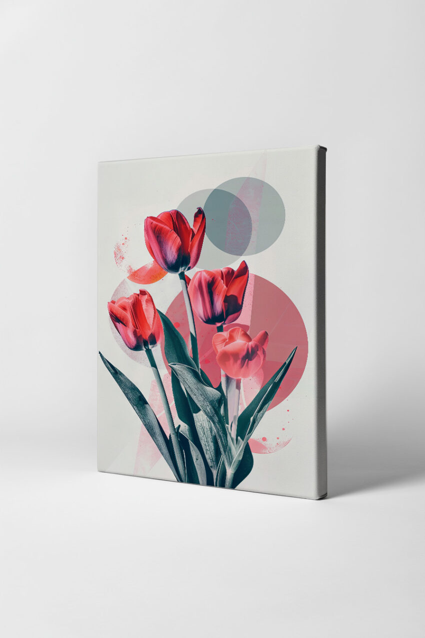 Fotografie Poster Tulpen rot minimalistisch