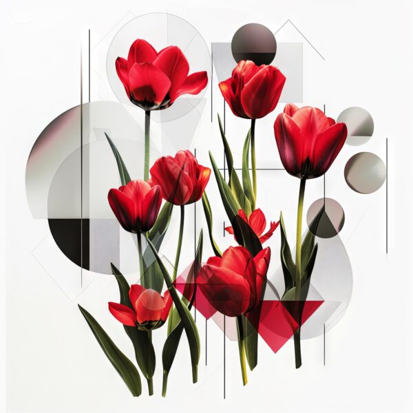 Rote Tulpen Gerahmt