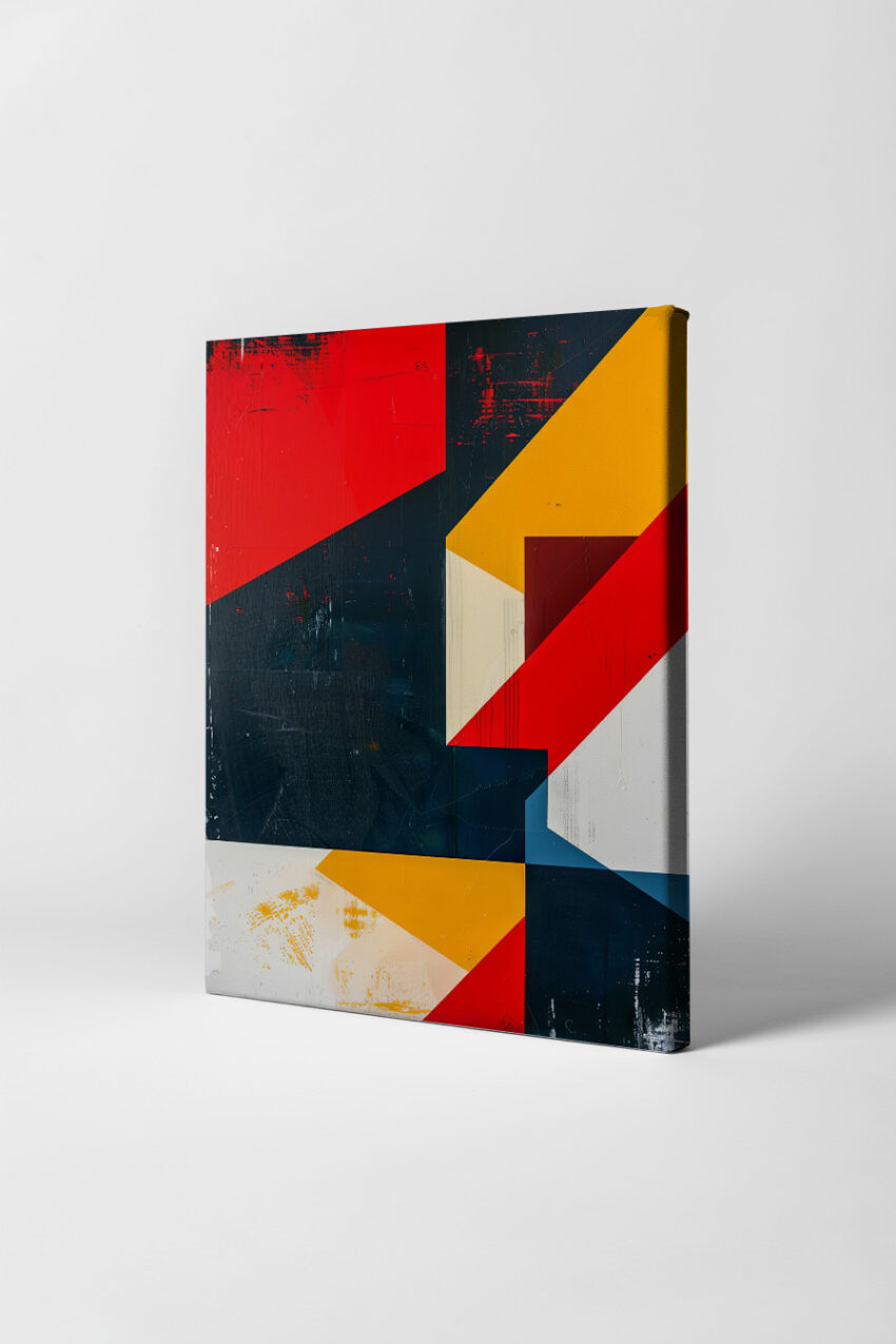 Grafikdesign Poster Abstrakte Formen rot gelb blau