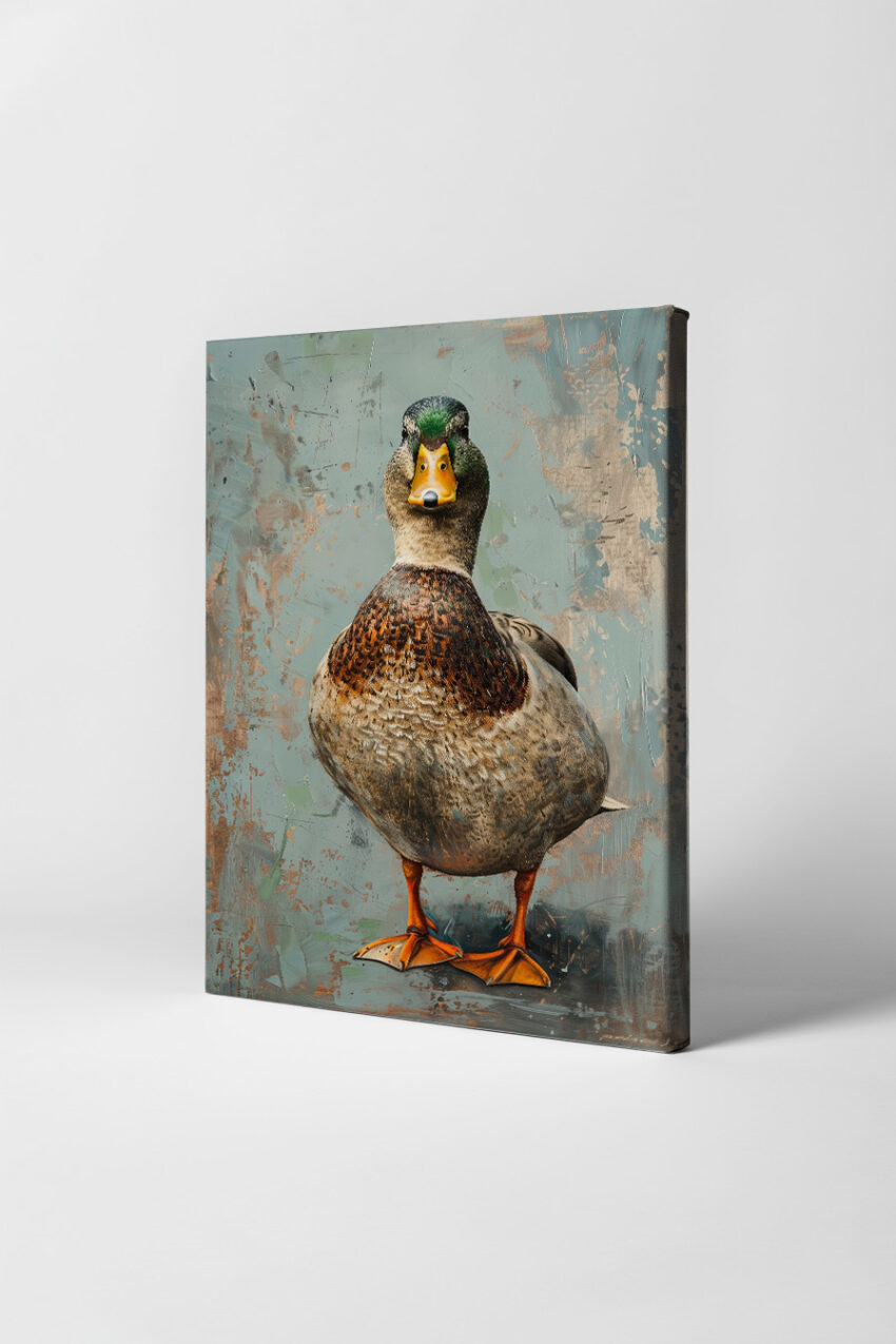 Fotografie Poster Ente frontal natur braun orange