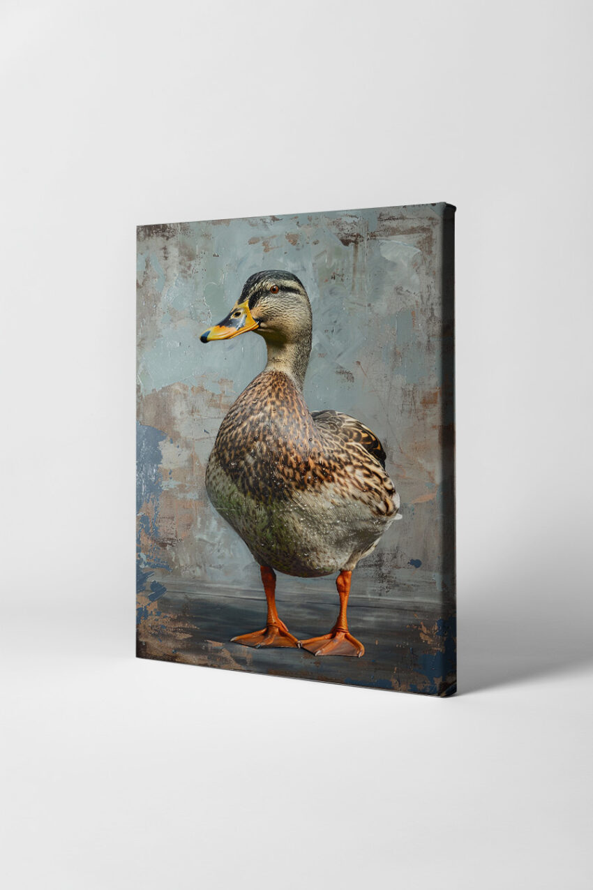 Fotografie Poster Ente stehend naturgetreu braun