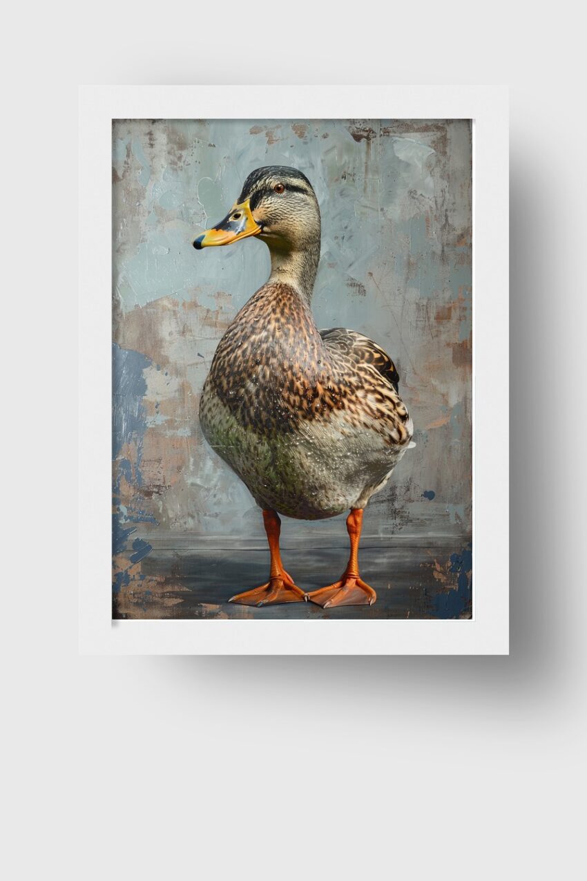 Fotografie Poster Ente stehend naturgetreu braun