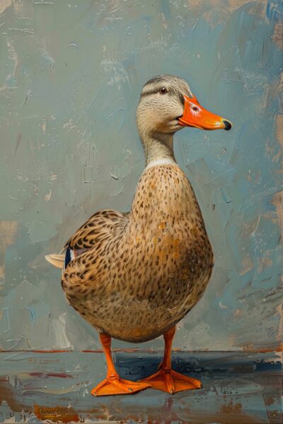 Stockente stehend Leinwandbild