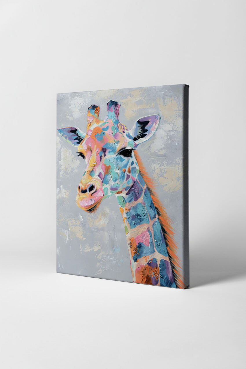 Grafik Poster Giraffe bunt abstrakt farbenfroh