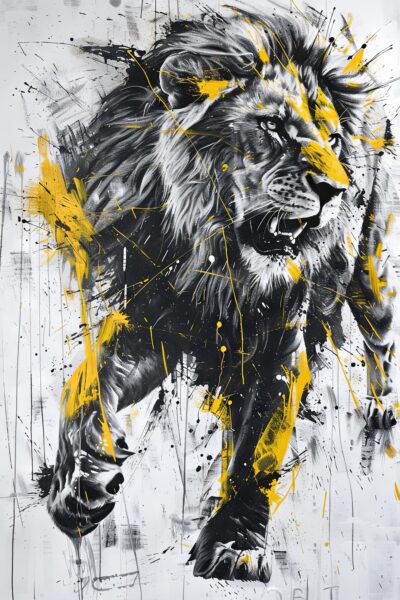 Löwe Dynamik Poster