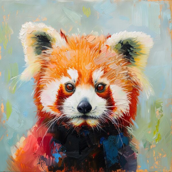 Roter Panda Porträt Leinwandbild