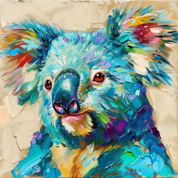 Koala farbig Leinwandbild