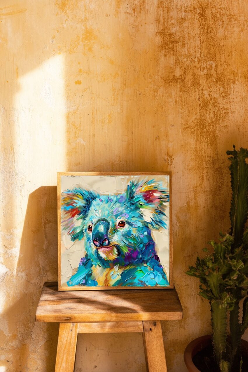 Malerei Poster Koala farbig bunt