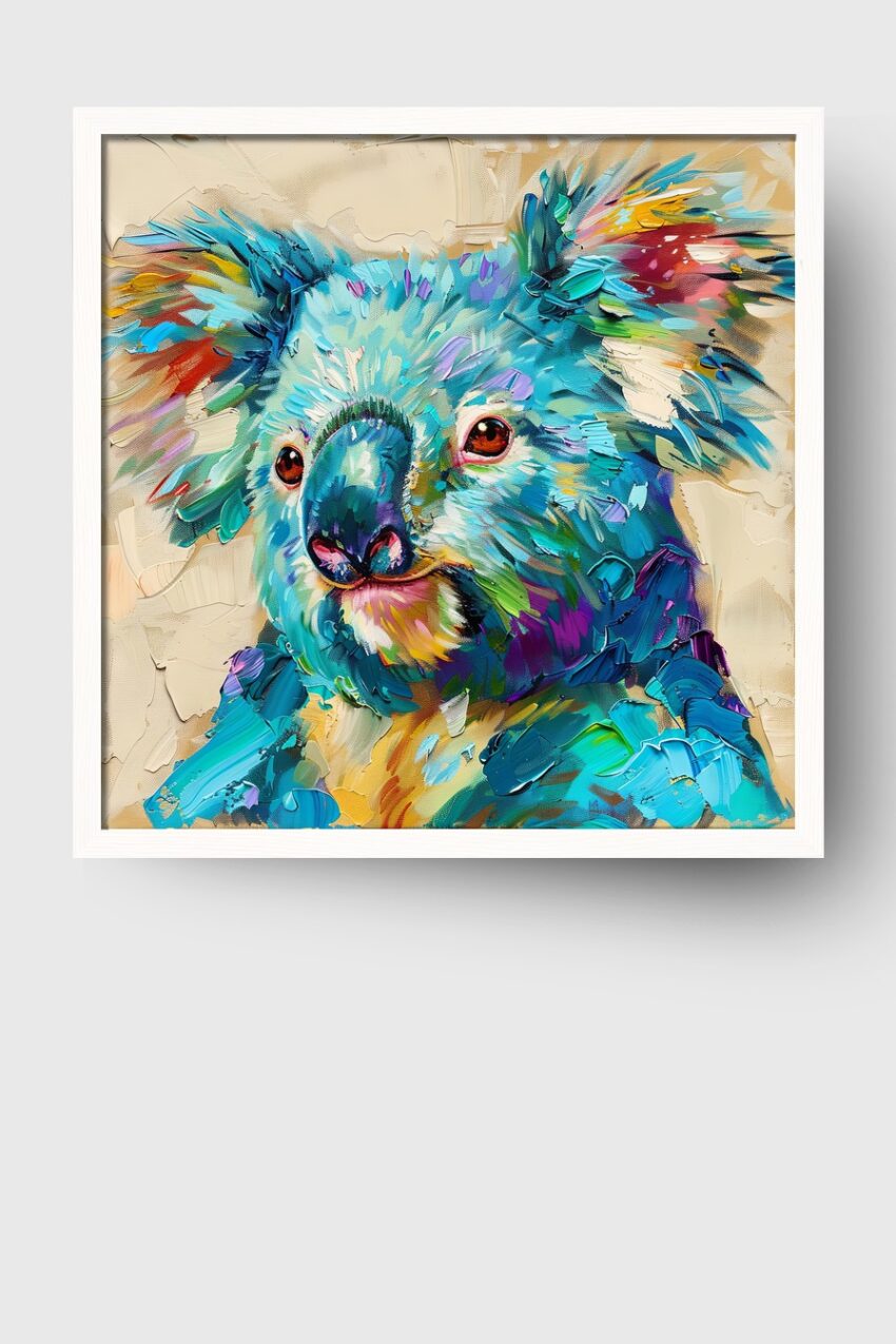 Malerei Poster Koala farbig bunt
