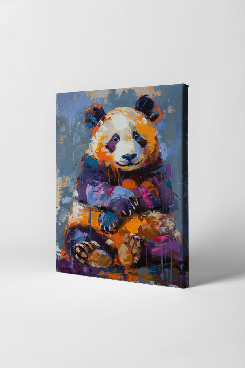 Digitale Kunst Poster Panda farbig bunt