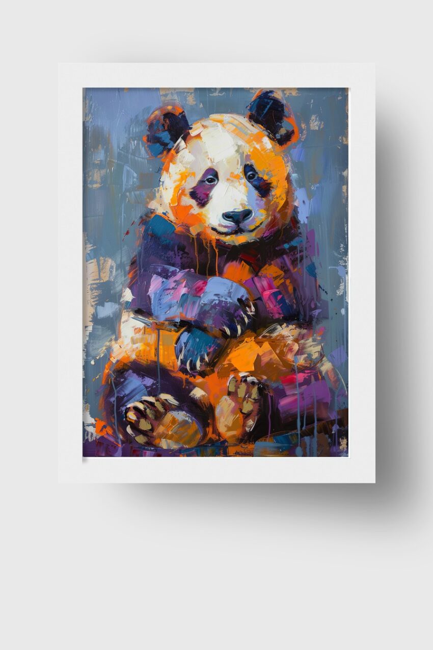 Digitale Kunst Poster Panda farbig bunt