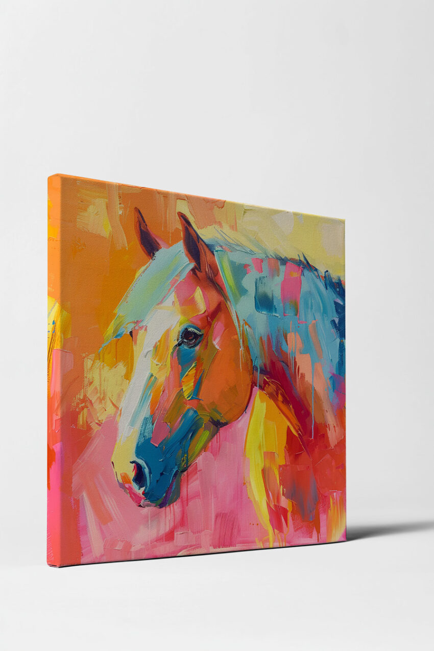 Digitale Kunst Poster Pferd bunt farbenfroh abstrakt