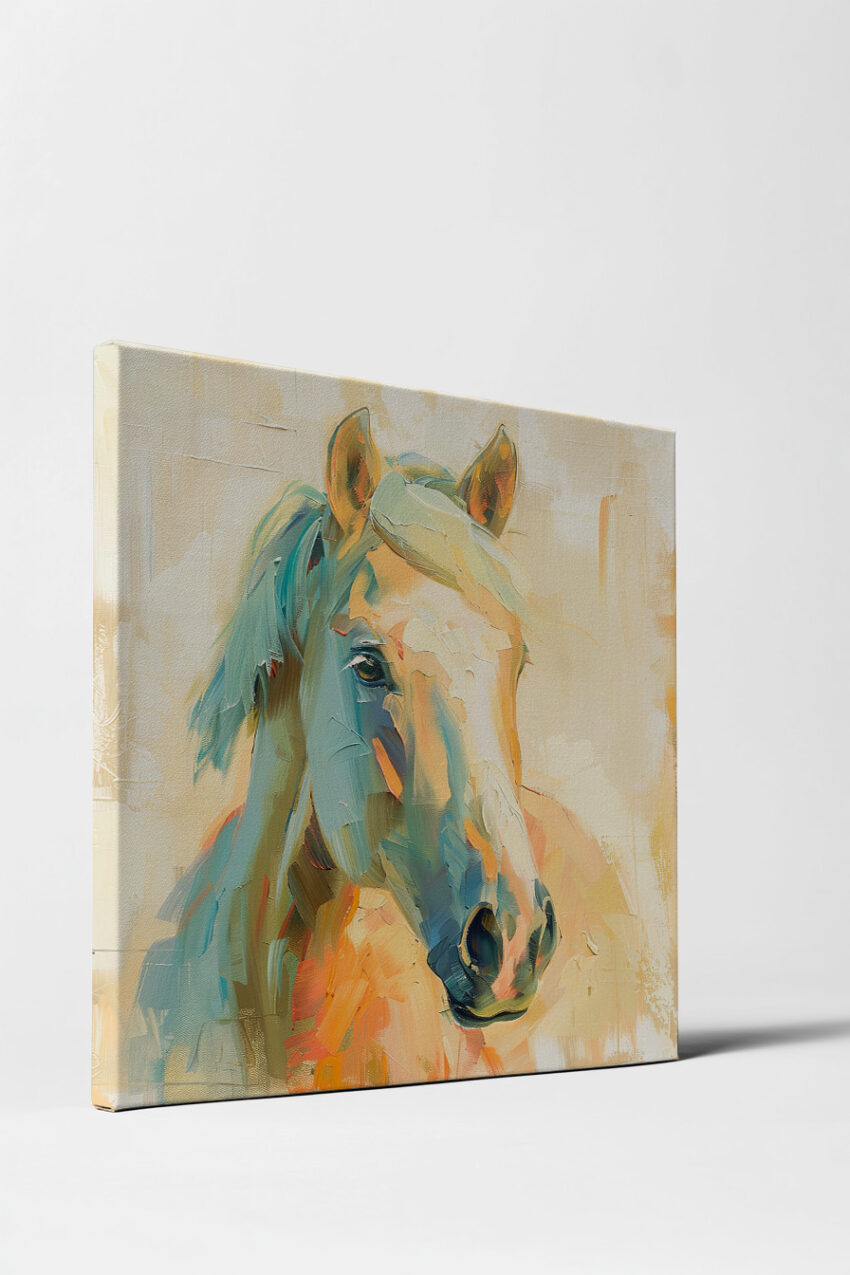 Malerei Poster Pferdekopf farbig lebendig